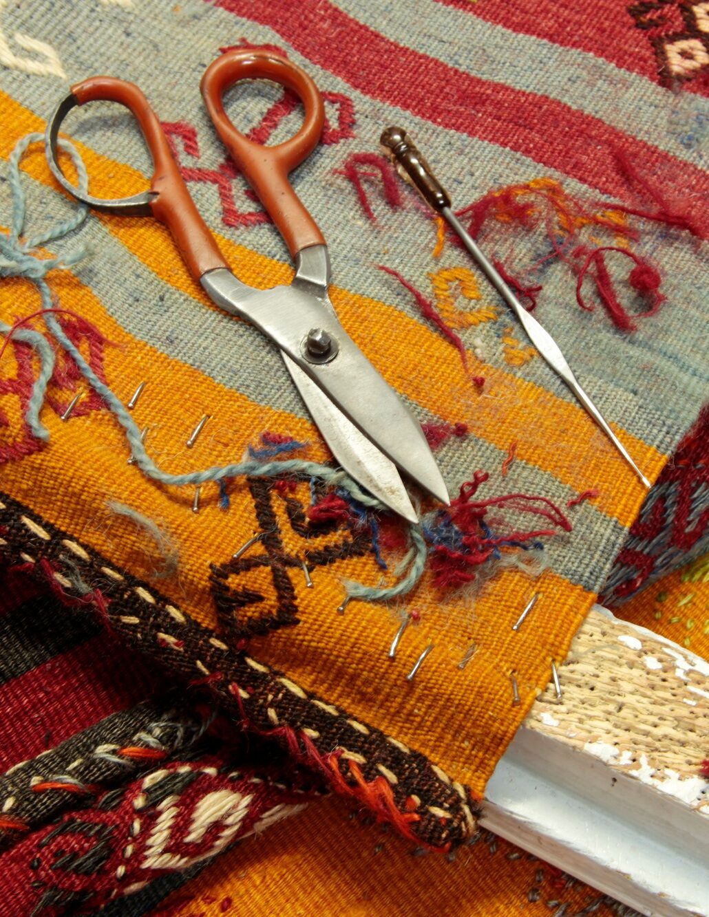 Rug repairing process
